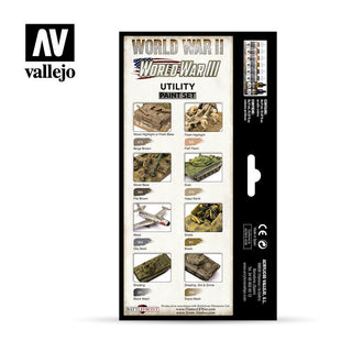 Utility WW2 & WW3 Paint Set from Vallejo (8) Colors - Combat Miniatures