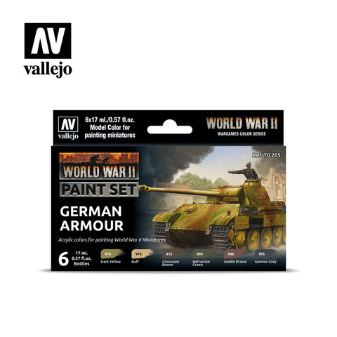 German Armor Paint Set from Vallejo (6) Colors