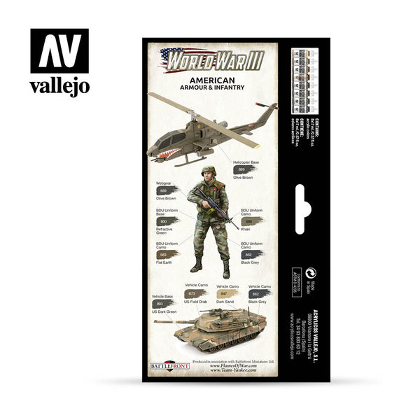 WW3 AMERICAN ARMOUR & INFRANTY PAINT SET