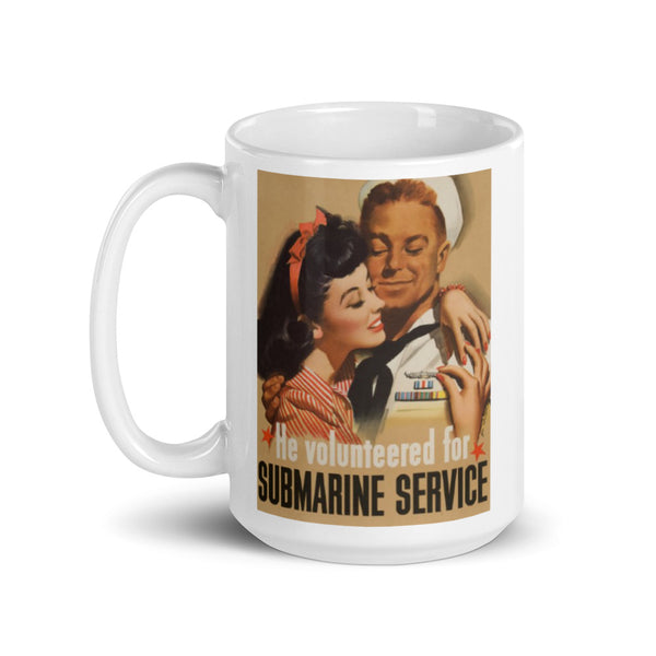 WW2 US Submarine Recruitment Poster Mug