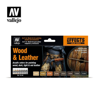 Wood & Leather Effects Paint Set - Combat Miniatures
