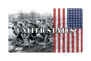 World War 2 Organizational Combat Label Set with Flags - Combat Miniatures