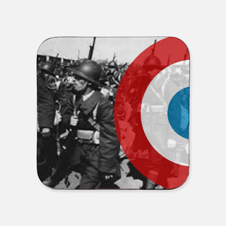 WW2 French Coaster with Axis & Allies Roundel (x1) - Combat Miniatures