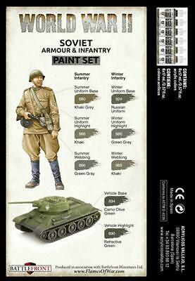 WW2 Soviet Armour & Infantry Wargames Paint Set from Vallejo (6) Colors - Combat Miniatures