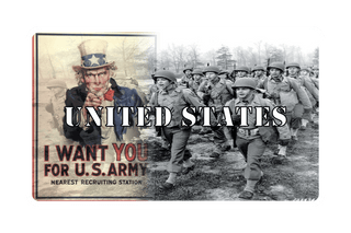 WW2 US Combat Label with Poster & Name - Combat Miniatures