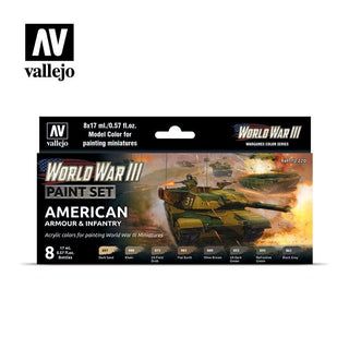 WW3 AMERICAN ARMOUR & INFRANTY PAINT SET - Combat Miniatures