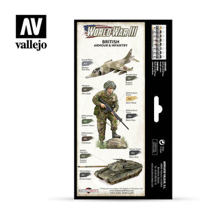 WW3 BRITISH ARMOUR & INFRANTY PAINT SET - Combat Miniatures