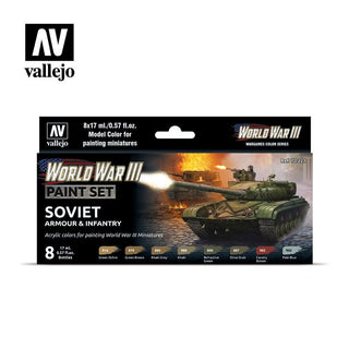 WW3 SOVIET ARMOUR & INFRANTY PAINT SET - Combat Miniatures
