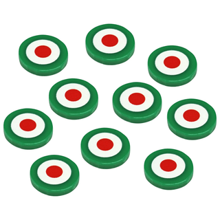 WWII Acrylic Faction Roundels, Italian Air Force Roundel (x10) - Combat Miniatures