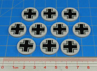 WWII Faction Tokens, German Luftwaffe (10) - Combat Miniatures