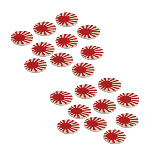 WWII Faction Tokens, Japanese Rising Sun (x20) - Combat Miniatures